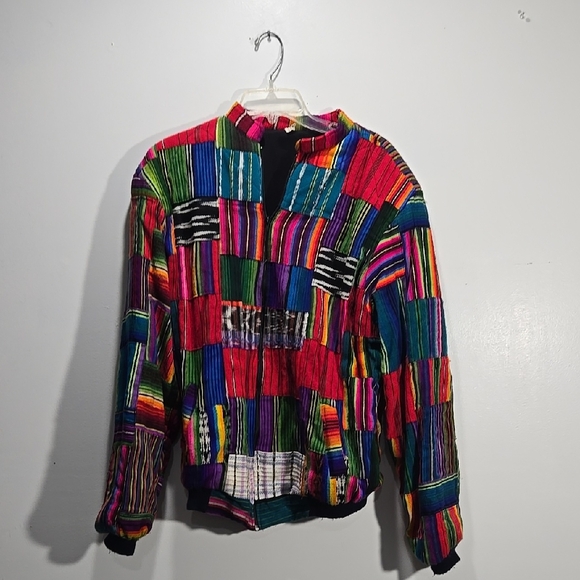 Multicolor Patchwork Women's Jacket - Picture 1 of 8